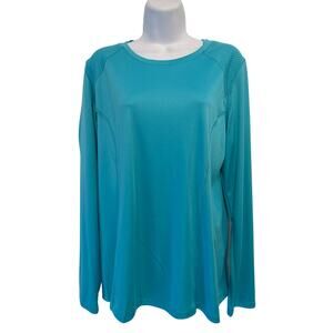❤️HP Columbia Aqua Activewear Top Freezer Coil Long Sleeve Pullover Shirt L 
EUC